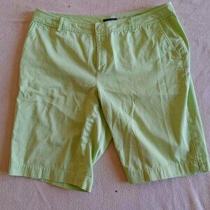 CHAPS - 18W, Lime green cotton shorts